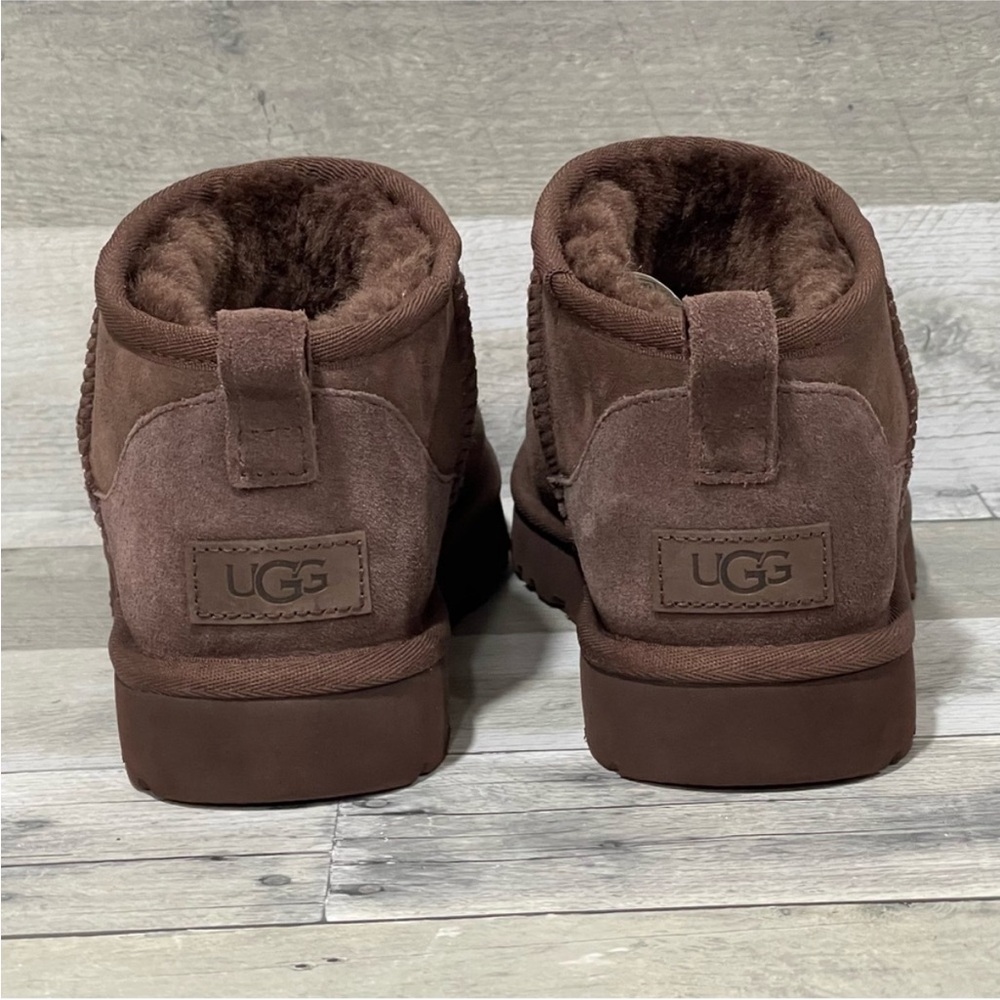 UGG ULTRA MINI SUEDE SHEARLING LINED BOOTS - BURNT CEDAR - SZ - 9 .US - Picture 7 of 14